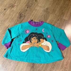 Vintage Esmeralda Teal and Purple Long Sleeve Graphic Sweatshirt